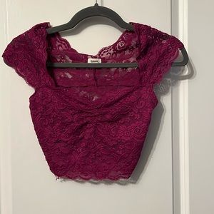 Lace crop top